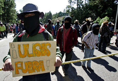 Zapatisten in San Cristobal de las Casas: »Ulises raus«