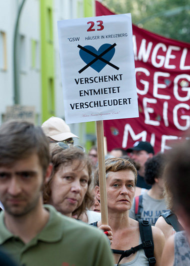 Mieterprotest in Berlin-Kreuzberg im September 2011