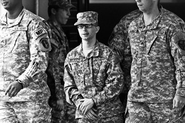 Bradley Manning bei einer Anh&ouml;rung am 21. Dezember 2011 in ...
