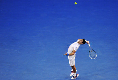 Defensivkünstler liegen ihm nicht: Novak Djokovic am Mittwo... Defensivkünstler liegen ihm nicht: Novak Djokovic am Mittwo...