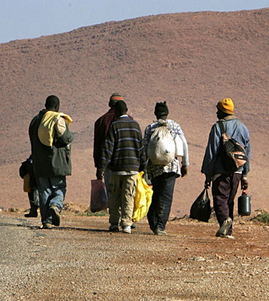 Illegale Immigranten aus dem Senegal: Oujda, Marokko, 12. Oktobe...