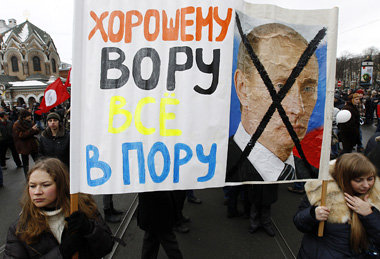 Als &raquo;Dieb&laquo; diffamiert &ndash; Protest gegen Putin in...