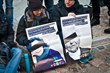 Protest gegen die Kriminalisierung von Antifaschisten (Dresden, ...