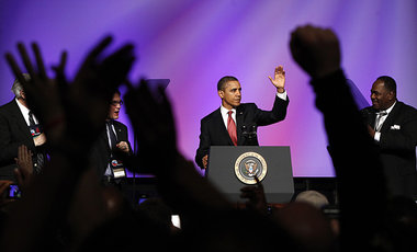 US-Pr&auml;sident Obama spricht am 28. Februar in Washington zu ...
