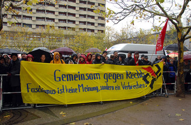 Protest gegen NPD-Parteitag am vergangenen Wochenende in Berlin