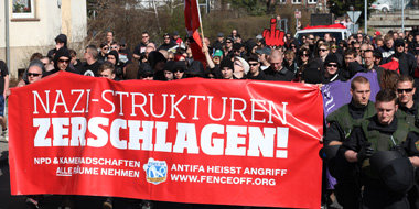 Demonstration gegen rechte Gewalt in Delitzsch am Samstag