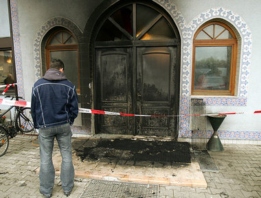 Immer wieder Brands&auml;tze: Moschee in Sinsheim, Rhein-Neckar-...