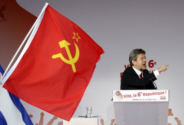 Im Aufwind: Der Kandidat der Linksfront, Jean-Luc Mélenchon, wäh... Im Aufwind: Der Kandidat der Linksfront, Jean-Luc Mélenchon, wäh...