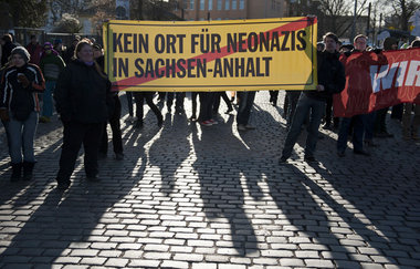 Protest gegen Neonaziaufmarsch am 14. Januar in Magdeburg Protest gegen Neonaziaufmarsch am 14. Januar in Magdeburg