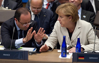 Ob es um Euro-Bonds ging? Angela Merkel und Fran&amp;ccedil;ois ...