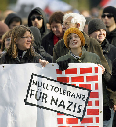 Nazigegner 2009 in Halle (Saale) in Sachsen-Anhalt