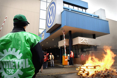 Belgische VW-Arbeiter im Kampf um ihre Jobs