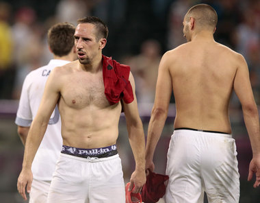 Dafür haben die Bleus den Blues (Ribery und Benzema) Dafür haben die Bleus den Blues (Ribery und Benzema)