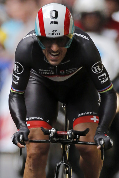 Am Start: Der Schweizer Fabian Cancellara, Sieger des Prologs