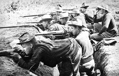 Imperialistische Aggression: US-Soldaten auf den Philippinen (um...