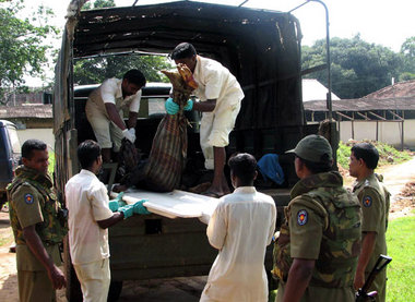 LTTE-Leichen im Sack LTTE-Leichen im Sack