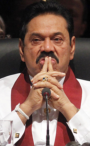 Hohe Teuerungsrate setzt Regierung von Pr&auml;sident Mahinda Ra...
