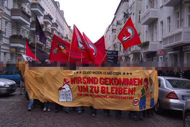 Trotzten rechten Großmäulern: Antifaschisten am Samstag in Berli...