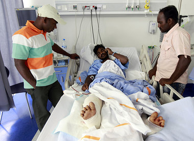 Muthu Muniraj, einer der beim Angriff des US-Kriegsschiffes verl...