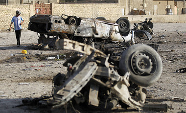 Mahmudja, 30 Kilometer s&amp;uuml;dlich von Bagdad am Montag: Dr...