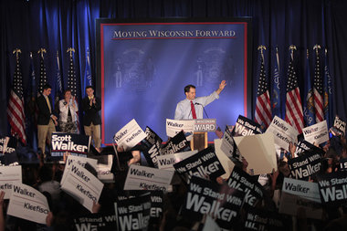Jubel im rechten Lager Wisconsins: Gouverneur Scott Walker wurde...