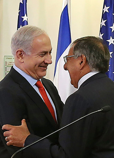 Netanjahu (l.) und Panetta am Mittwoch in Jerusalem