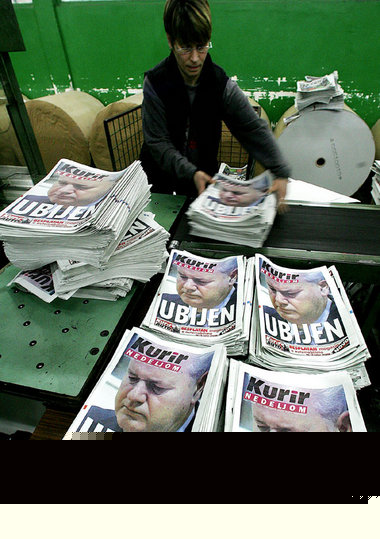 »Ermordet« titelte die serbische Zeitung Kurir
