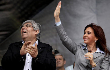 Harmonische Zeiten: Moyano und Fernández de Kirchner feiern geme...