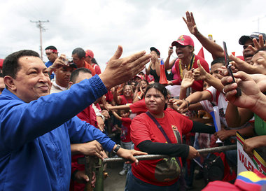 Venezuelas Präsident Hugo Chávez läßt sic... Venezuelas Präsident Hugo Chávez läßt sic...