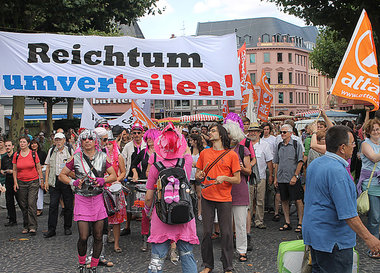 Vorgeschmack auf Herbst-Proteste: ATTAC-Aktion am Sonnabend in M... Vorgeschmack auf Herbst-Proteste: ATTAC-Aktion am Sonnabend in M...
