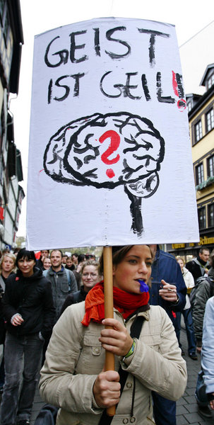 Protest gegen das neue Thüringer Hochschulgesetz am 9. November ...