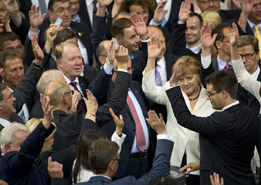 Auf dem Weg zum vereinigten Deutsch-Europa: Regierungsmitglieder...