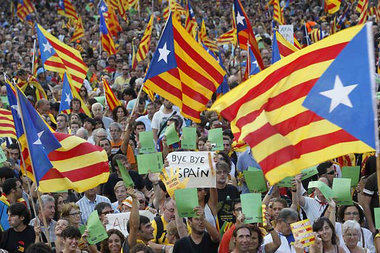 Die Katalanen wollen sich per Loslösung von der spanischen Wirts... Die Katalanen wollen sich per Loslösung von der spanischen Wirts...