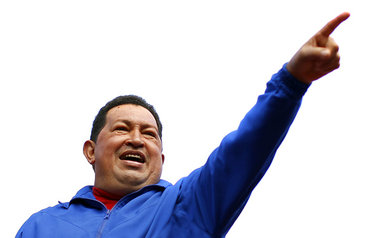 Hugo Ch&aacute;vez beim Wahlkampfantritt in Maracay