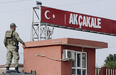 Türkische Militärstation an der Grenze zu Syrien Türkische Militärstation an der Grenze zu Syrien