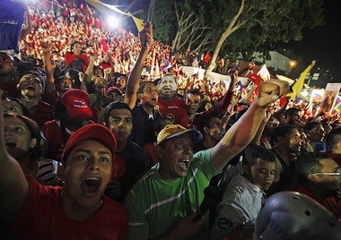 In den Straßen von Caracas kannte der Jubel Zehntausender über d...