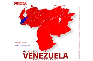 Venezuela fast ganz rot