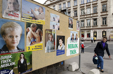 Wahlplakate in Vilnius Wahlplakate in Vilnius