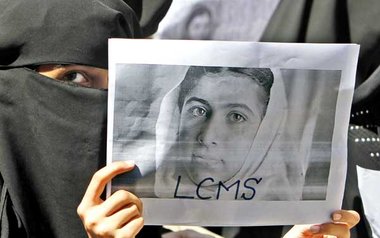 Protest gegen das Attentat auf Malala Yousafzai in Karatschi Protest gegen das Attentat auf Malala Yousafzai in Karatschi