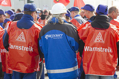 Erster Streik in der Windkraftbranche: Repowerbeschäftigte ... Erster Streik in der Windkraftbranche: Repowerbeschäftigte ...