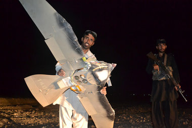 Abgestürzte Überwachungsdrohne in Chaman, Afghanistan