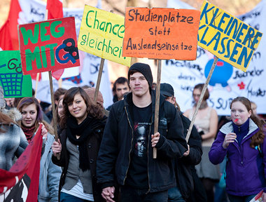 Bildungsstreik im November 2011 in M&uuml;nchen