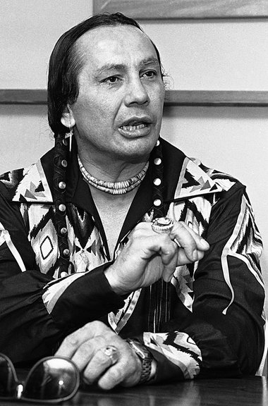 Russell Means in Seattle im April 1985