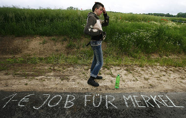 Stiller Protest in Rostock-Laage (Juni 2007)