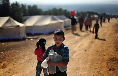 Syrische Kinder &ndash; geflohen vor den K&auml;mpfen in ihrem H...