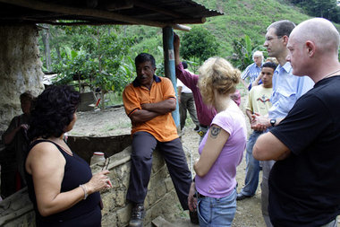 Spontanes Treffen mit einem Landarbeiter auf dem Weg nach Barqui...