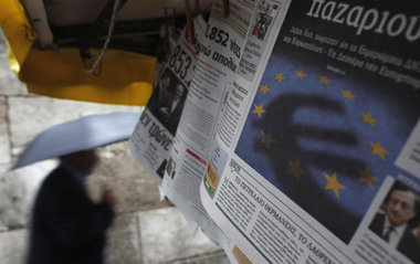 Schlechtes Wetter und schlechte Nachrichten: Athens Medien infor...