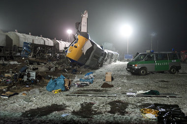 Die Ungl&uuml;cksstelle bei Hordorf am 30. Januar 2011