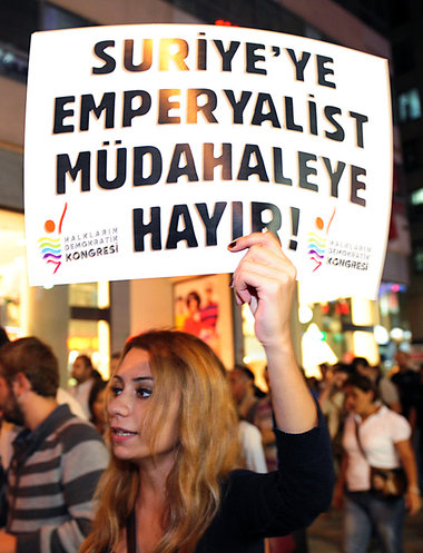 Nein zur Intervention in Syrien &ndash; Demonstration in Istanbu...
