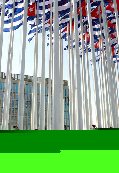Kuba zeigt Flagge - hier vor der US-Vertretung in Havanna